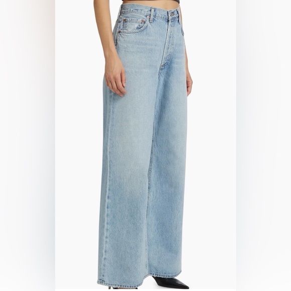 Agolde Dame High Rise Wide Leg Jeans in Conflict. Size 26. - Picture 13 of 13